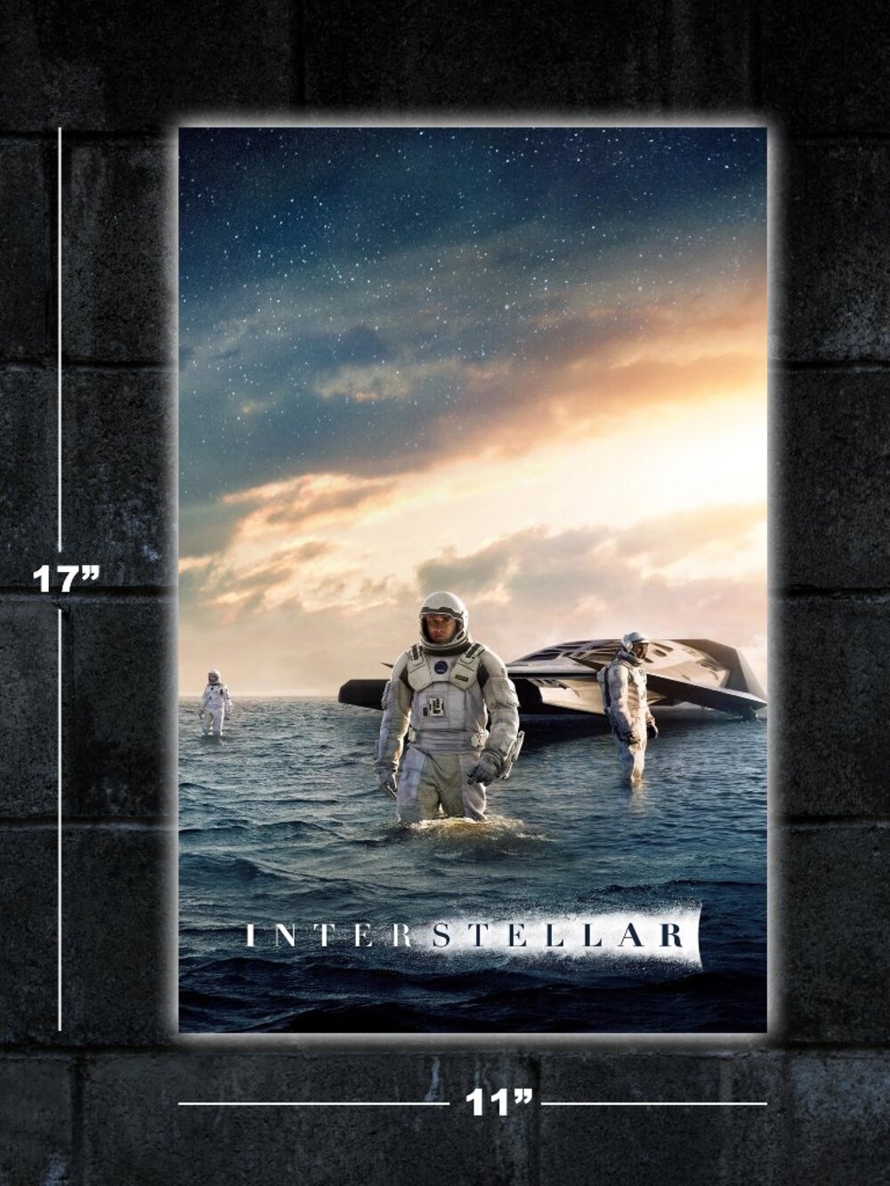 Interstellar movie psoter - 11x17 wall art print scifi space christopher nolan